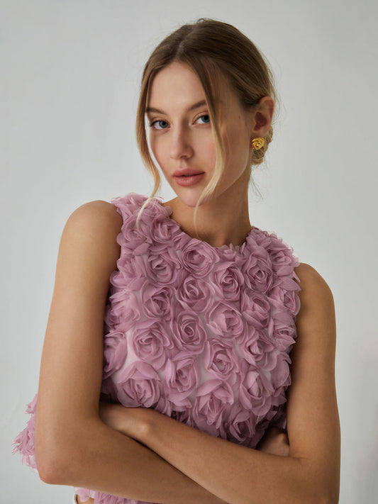 Bloom romantic multi-colored floral blouse 