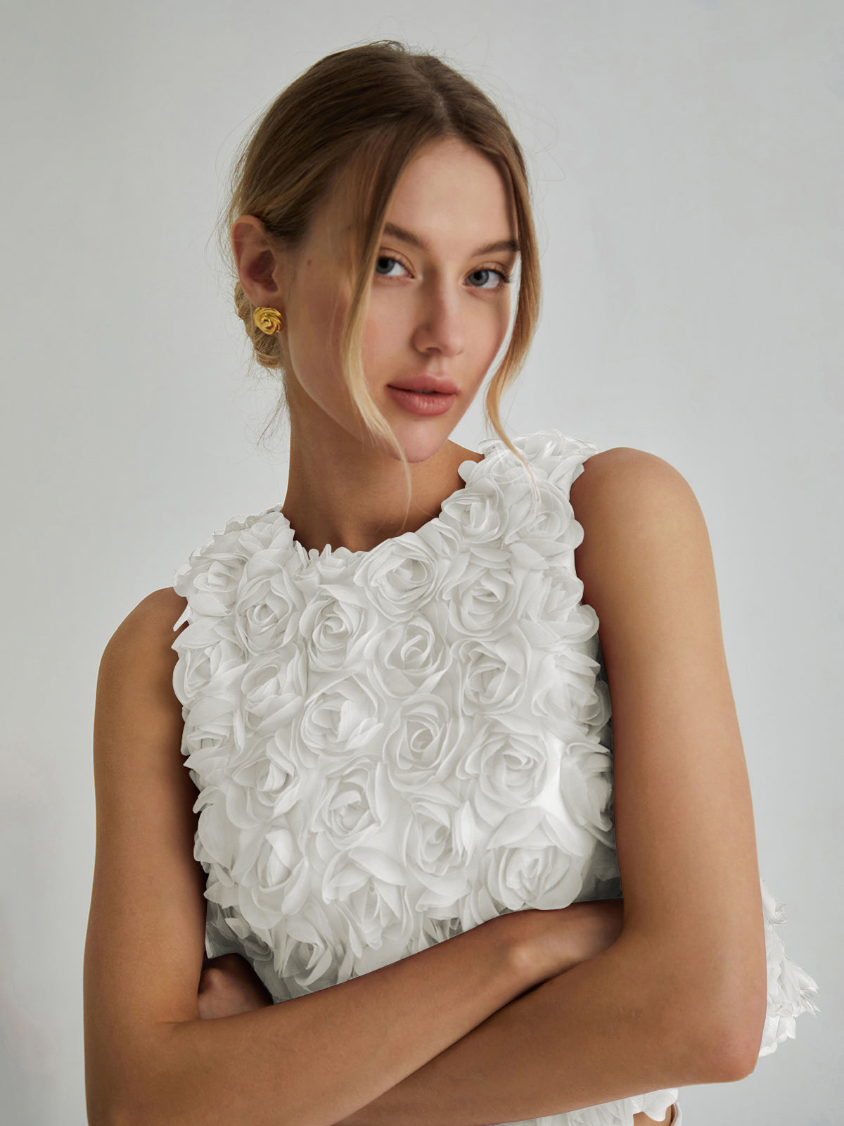 Bloom romantic multi-colored floral blouse 