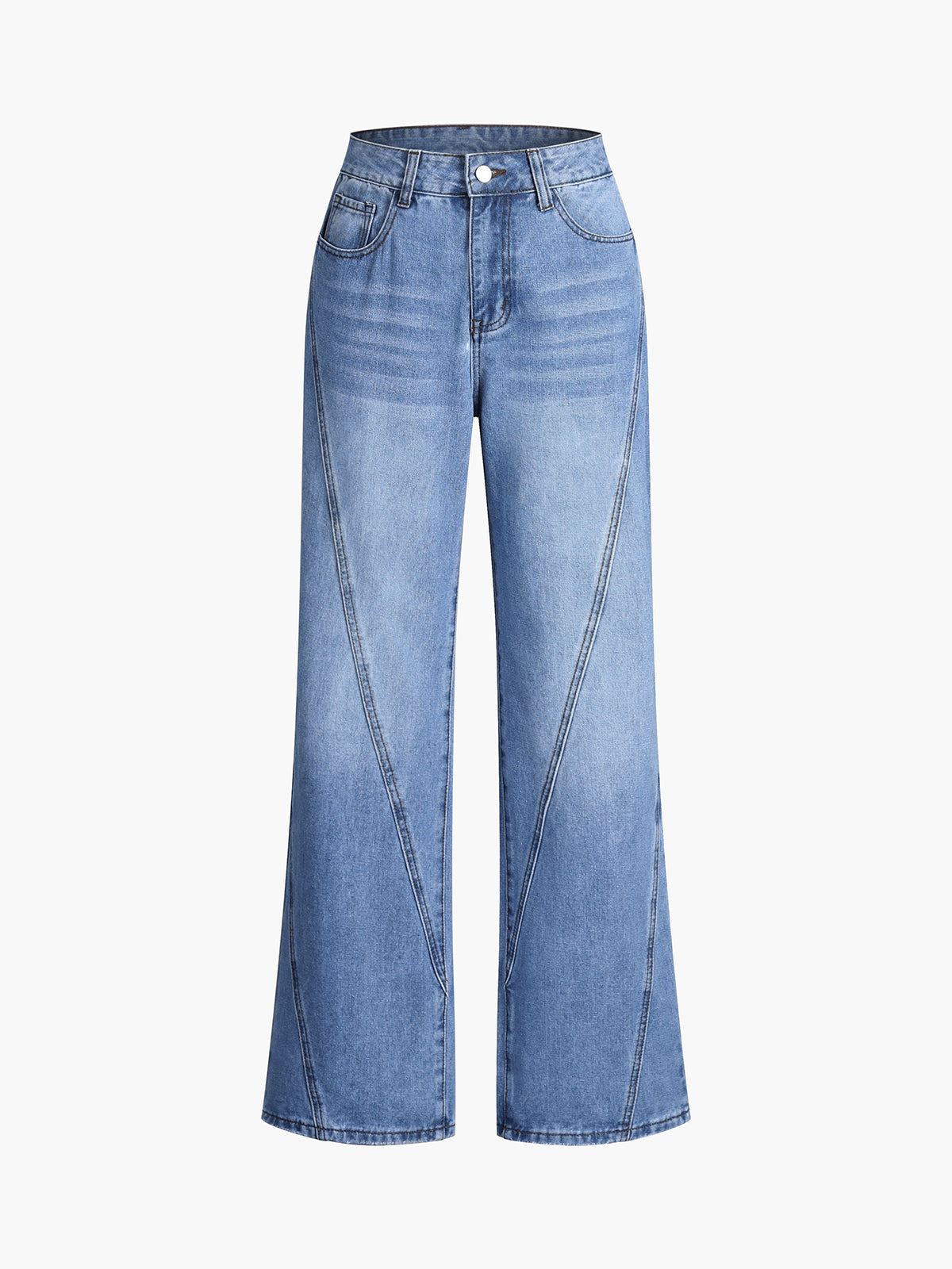 Retro denim classic straight jeans 