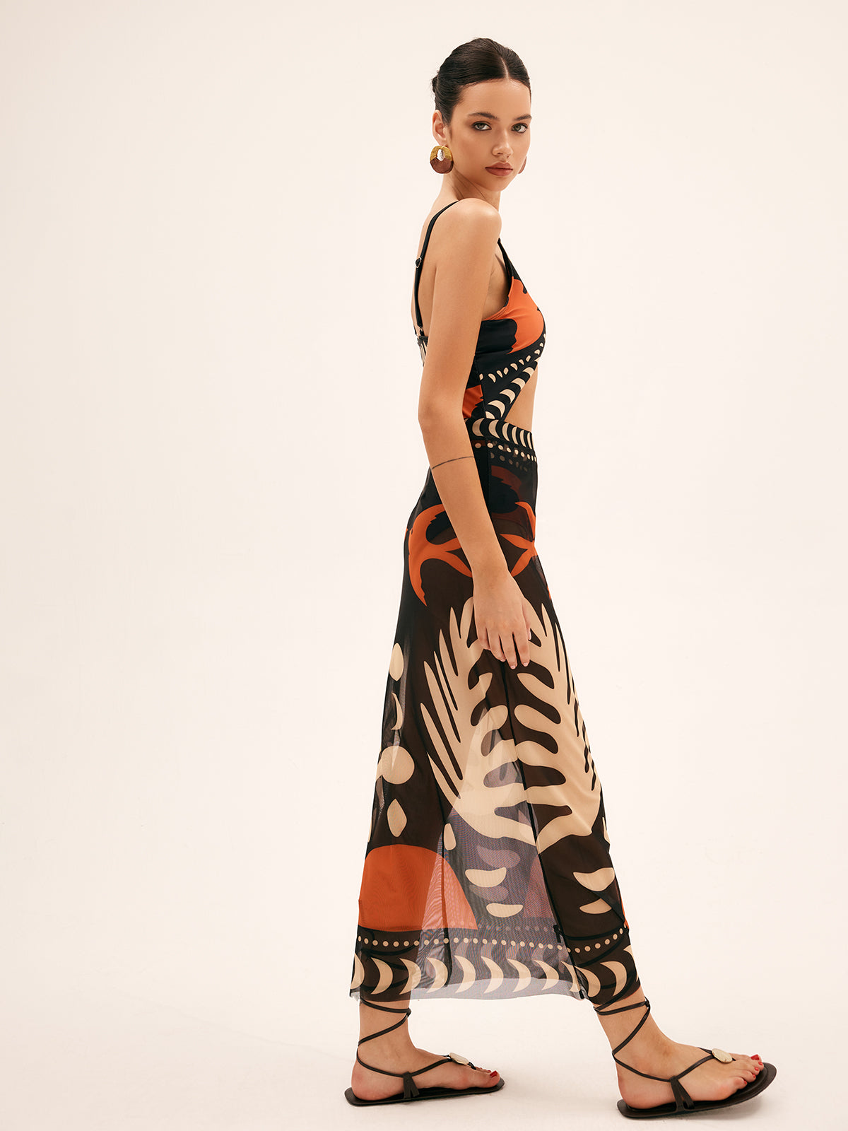 Aviary mesh maxi dress 