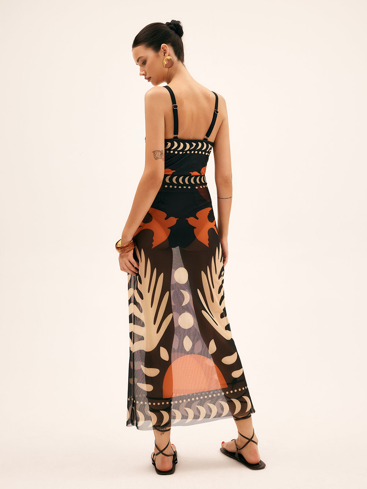 Aviary mesh maxi dress 