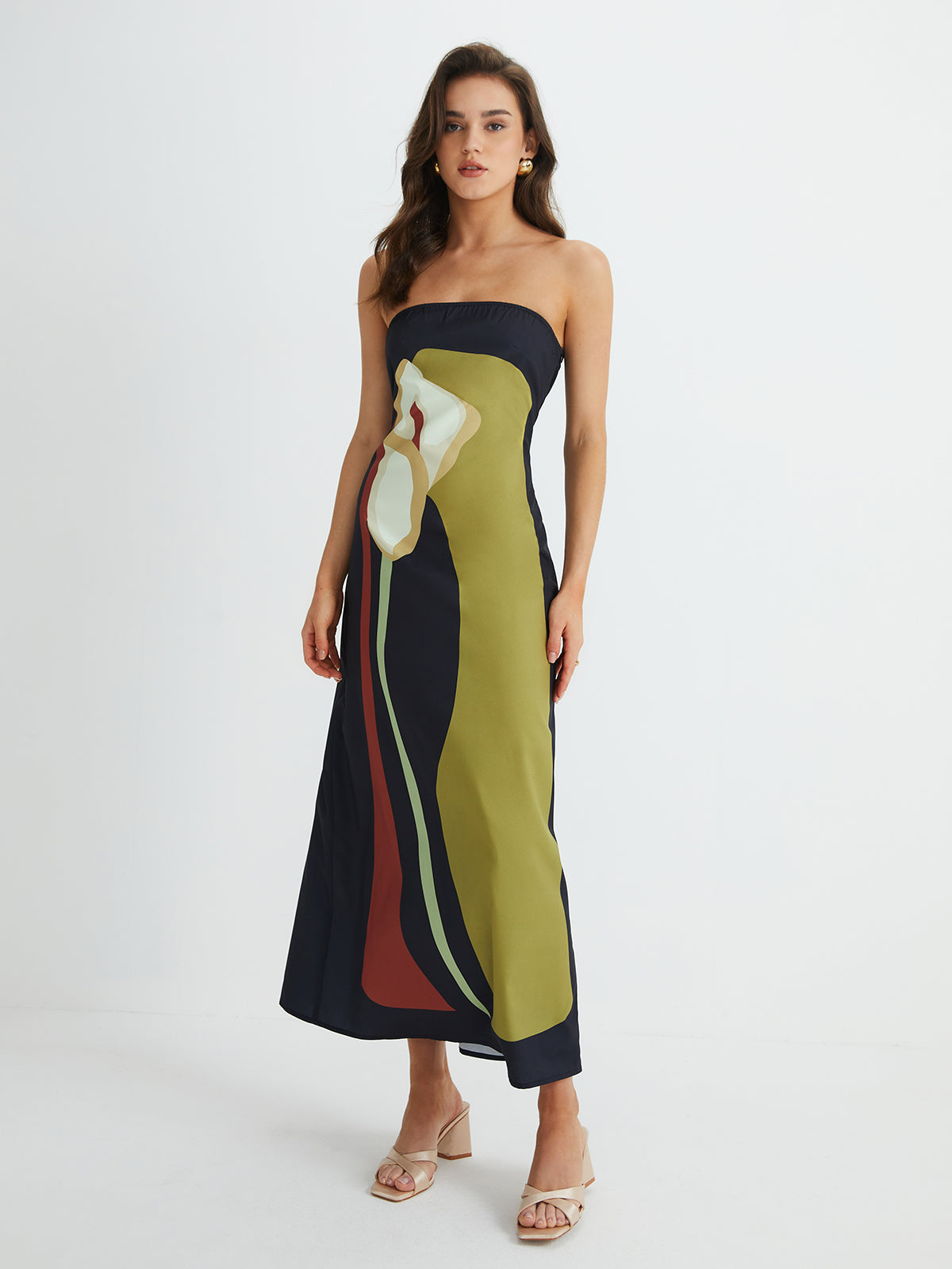 Flower Paradise maxi tube dress 