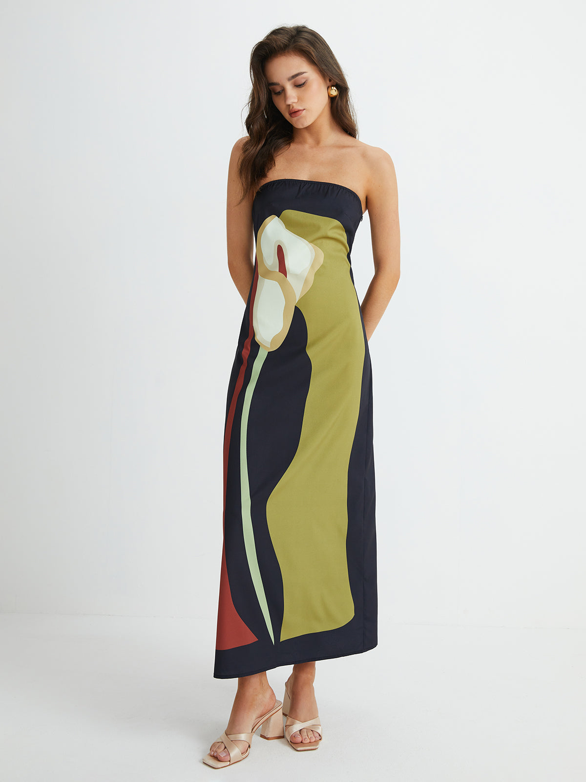 Flower Paradise maxi tube dress 
