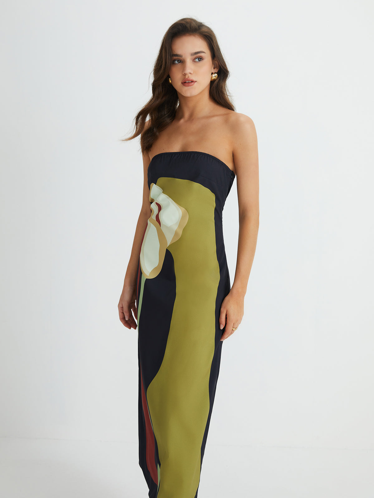 Flower Paradise maxi tube dress 