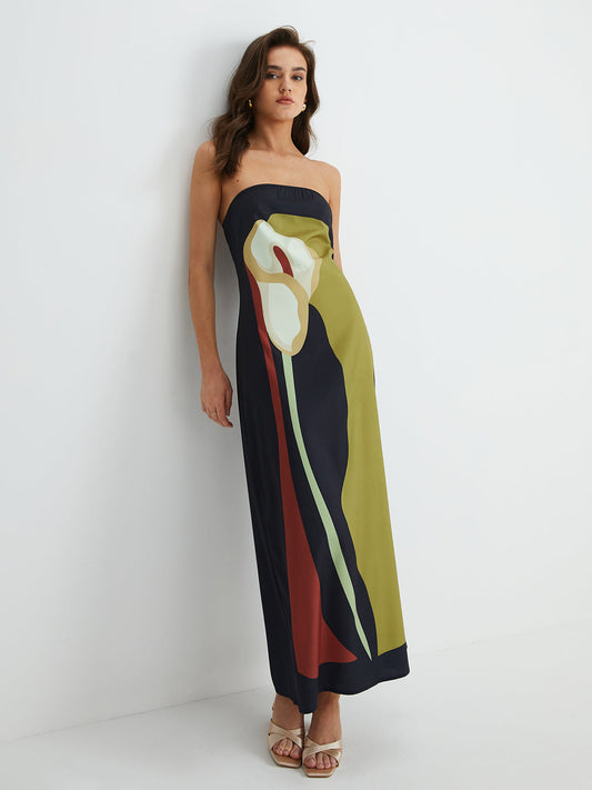 Flower Paradise maxi tube dress 