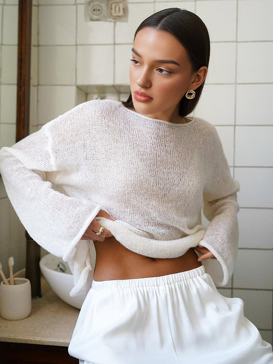 Chic elegance knitted top 