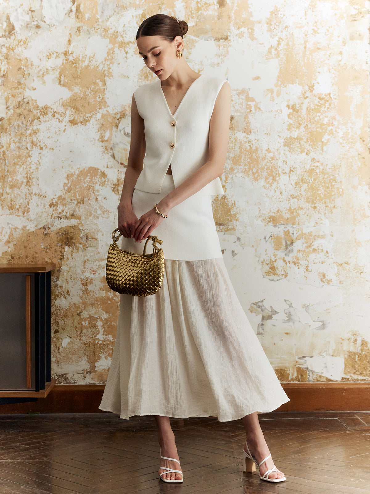 Luxknit plain vest 