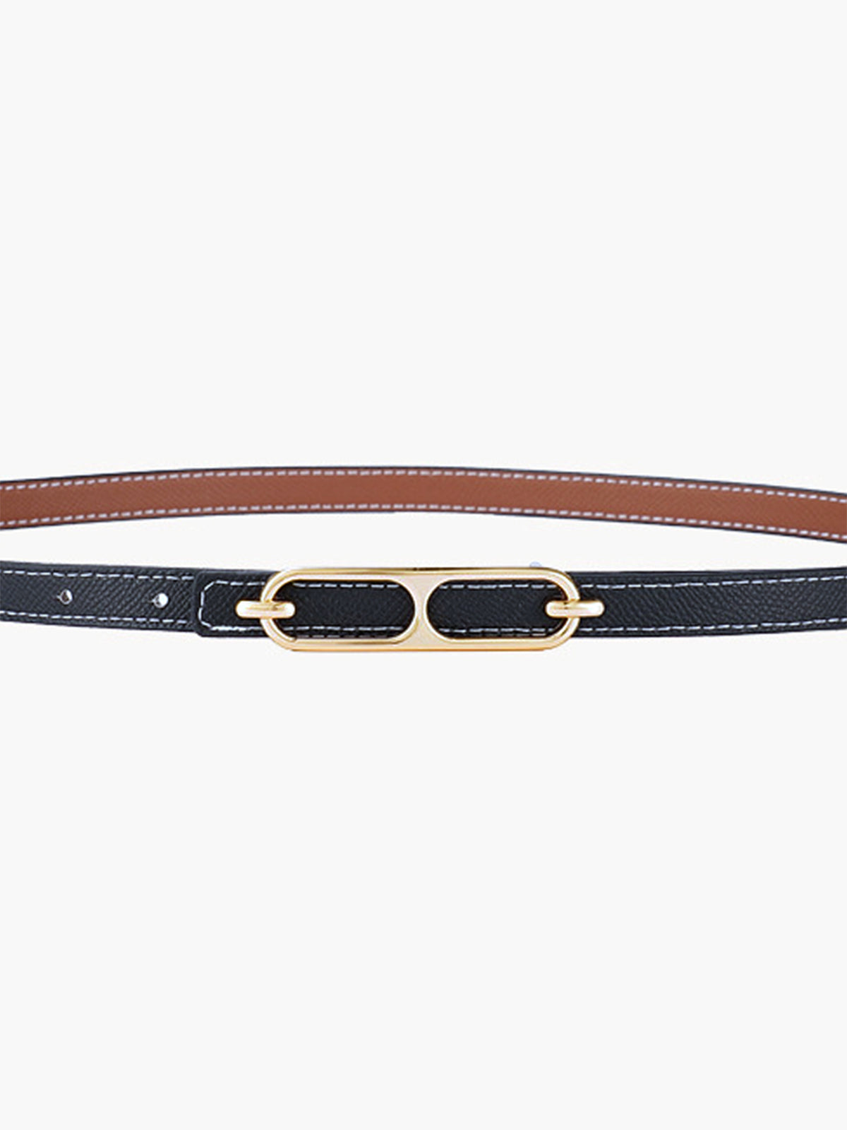 Luxurious statement belt with gold-colored buckle 
