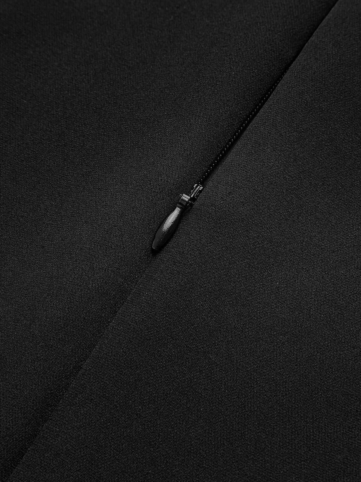 Chique couture stijlvolle tweekleurige mouwloze jurk