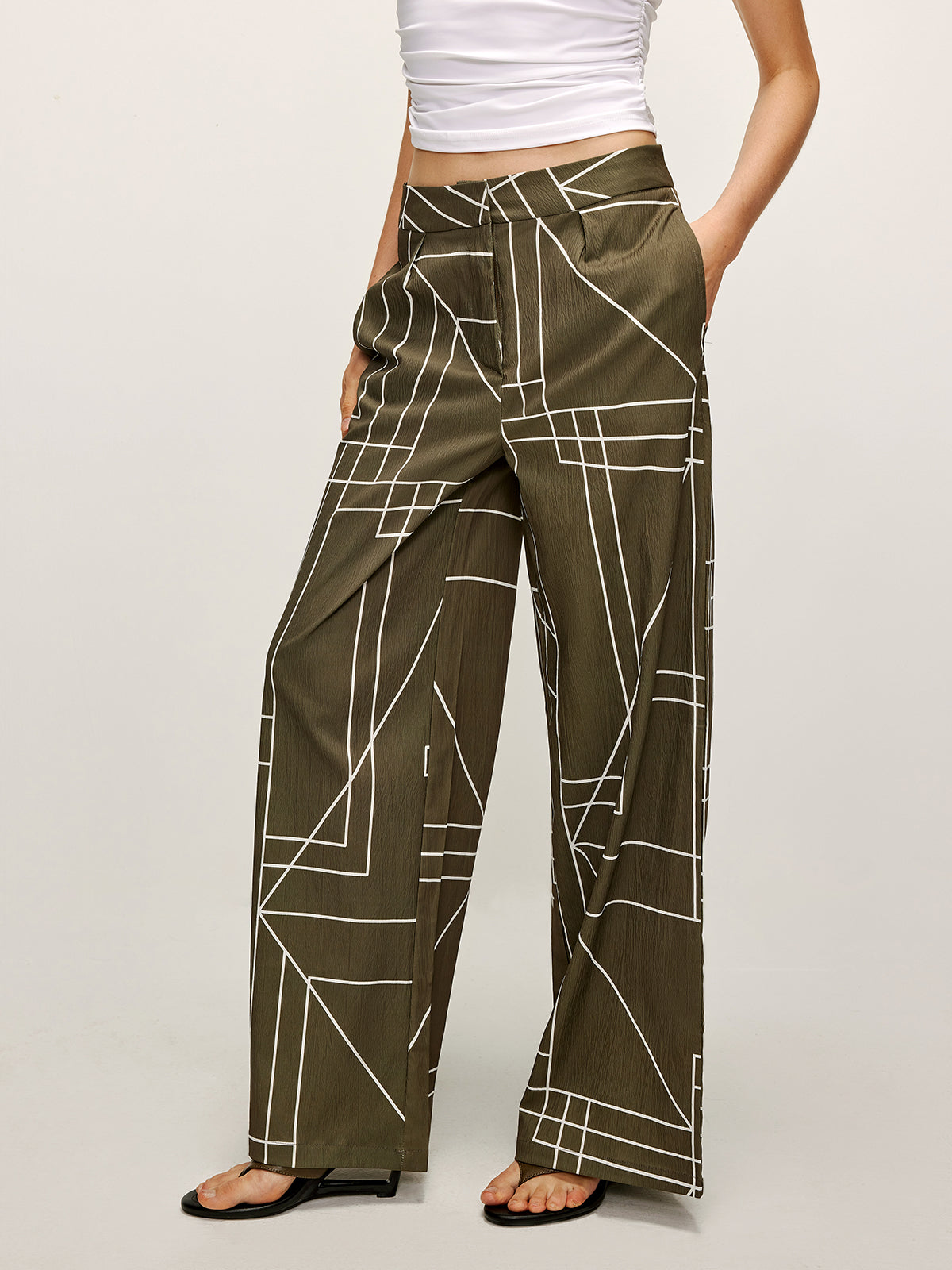 Palazzo printed wide trousers 