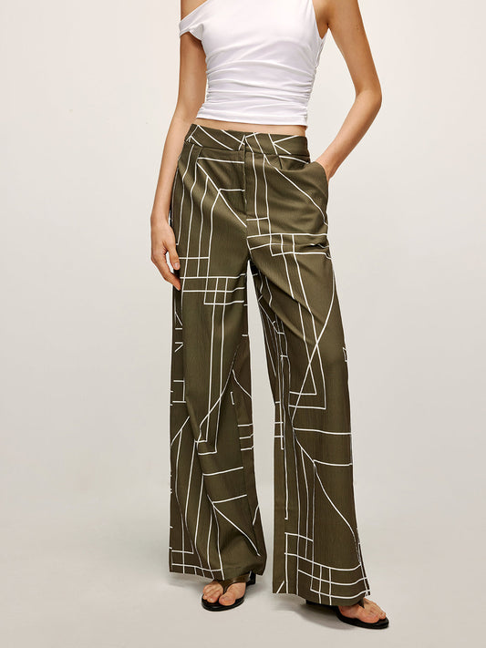 Palazzo printed wide trousers 