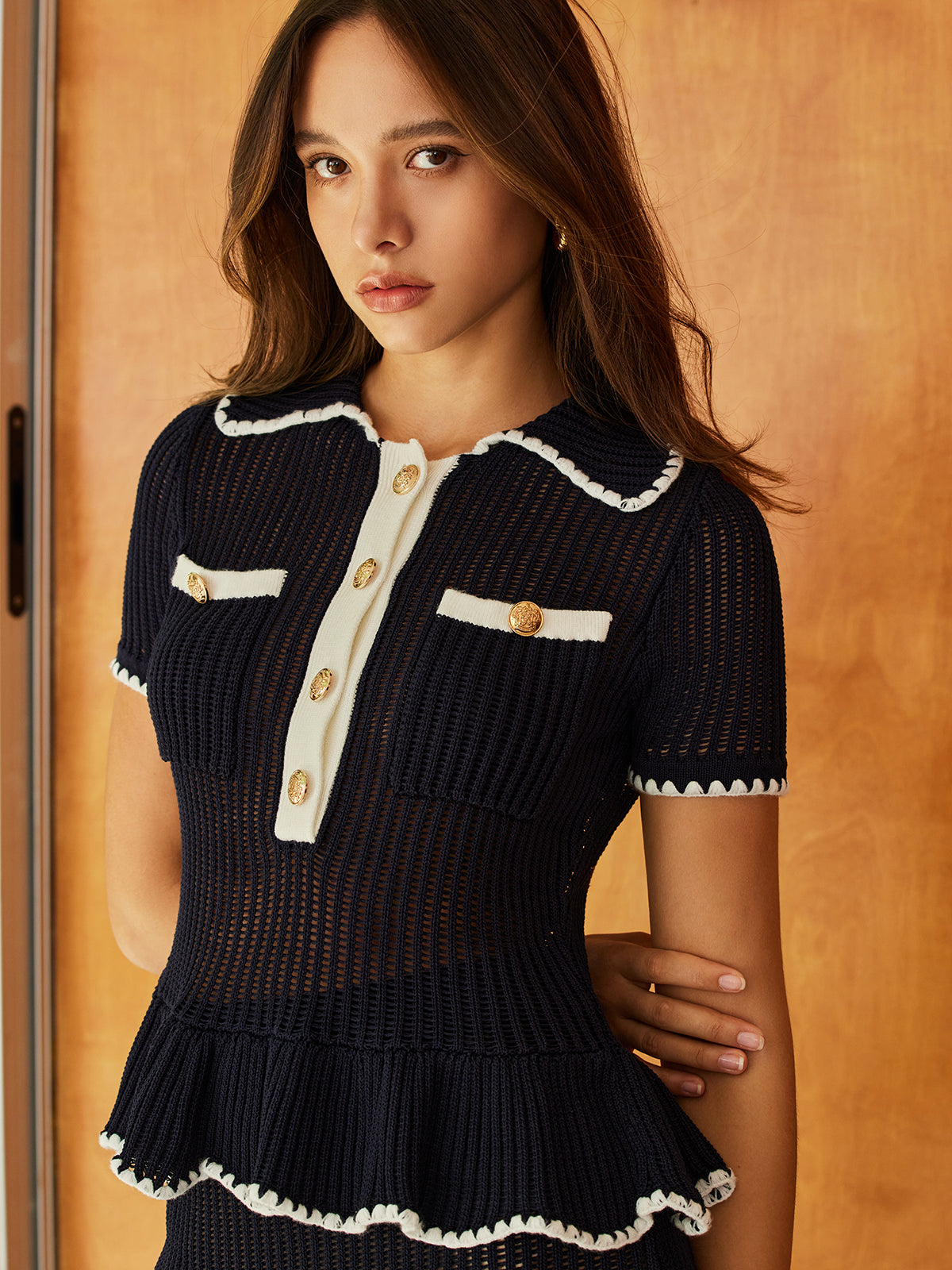 Sim sheer knitted top 