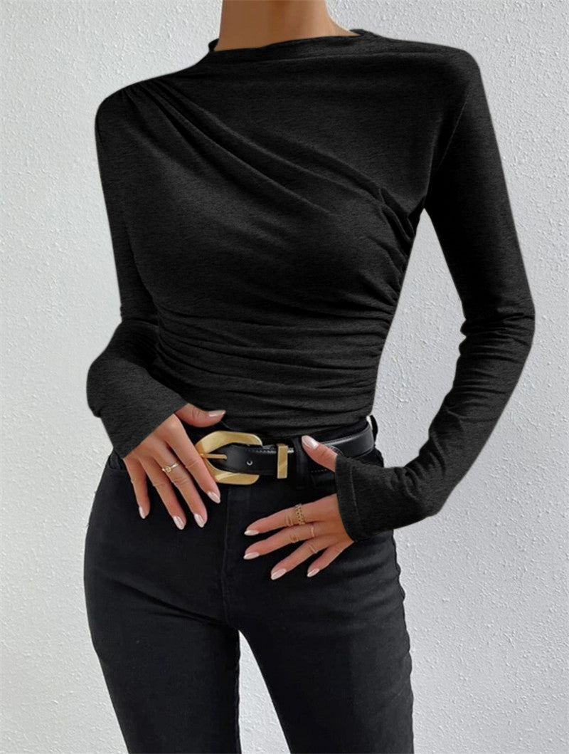 Luna stijlvolle gerimpelde blouse