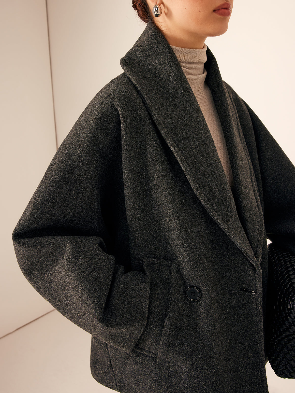 Luxura tweed oversized jas