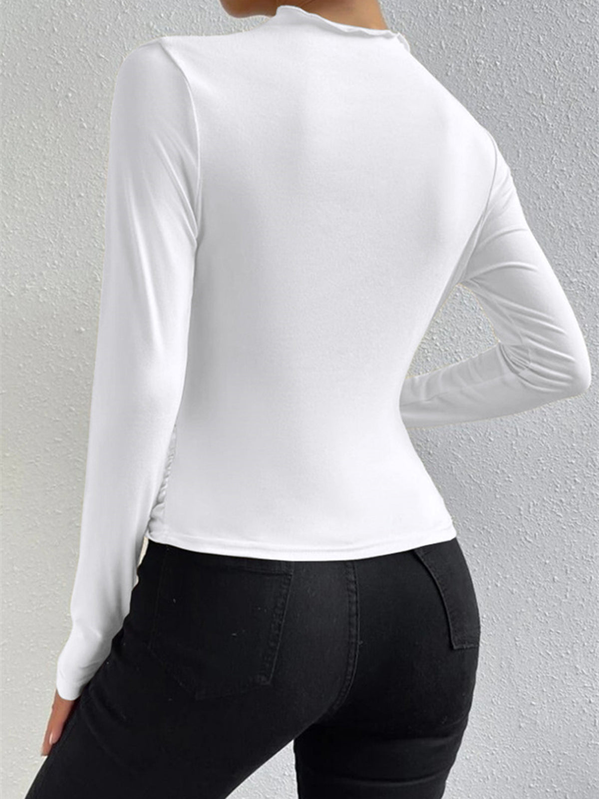 Luna stijlvolle gerimpelde blouse