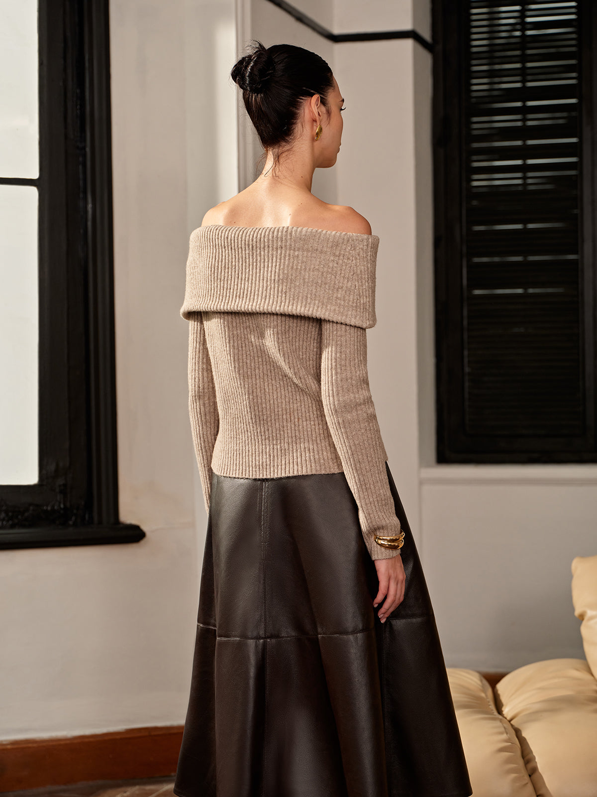 Cozy collection off-shoulder sweater 