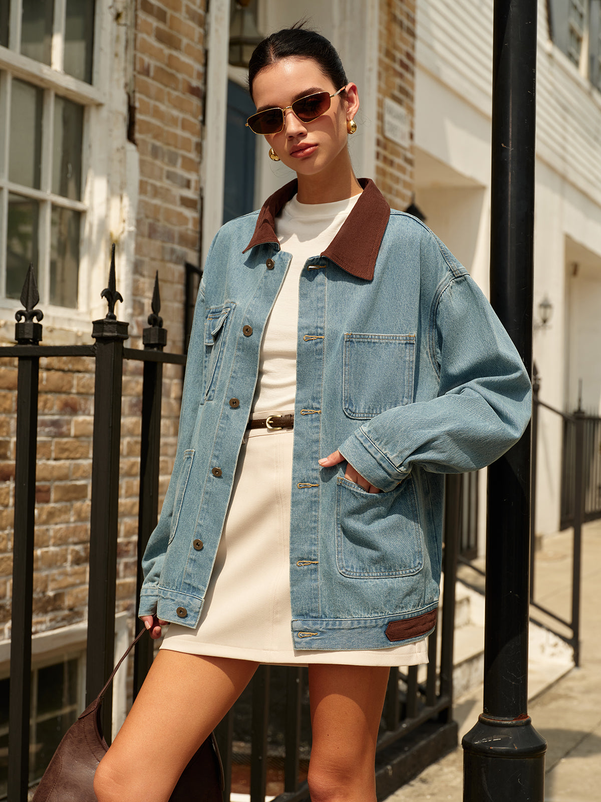 Essentials mini skirt with waist belt 