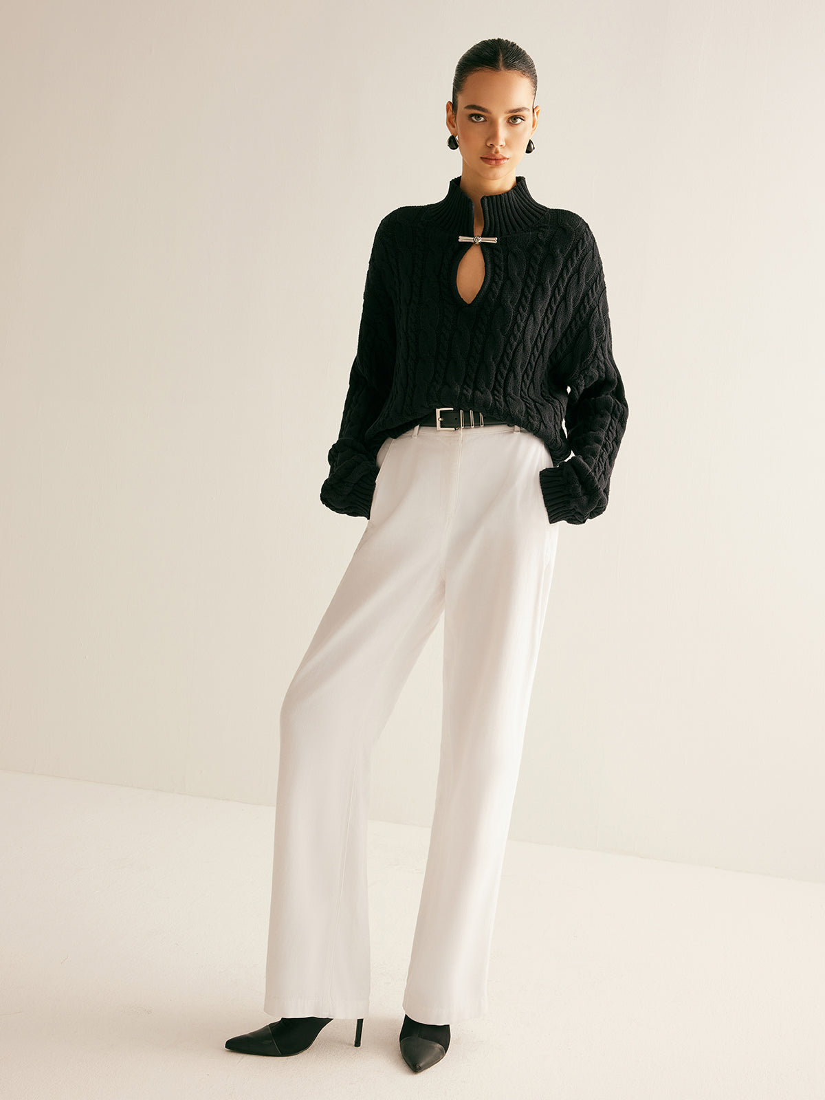 Eleganza katoenen gebreide top