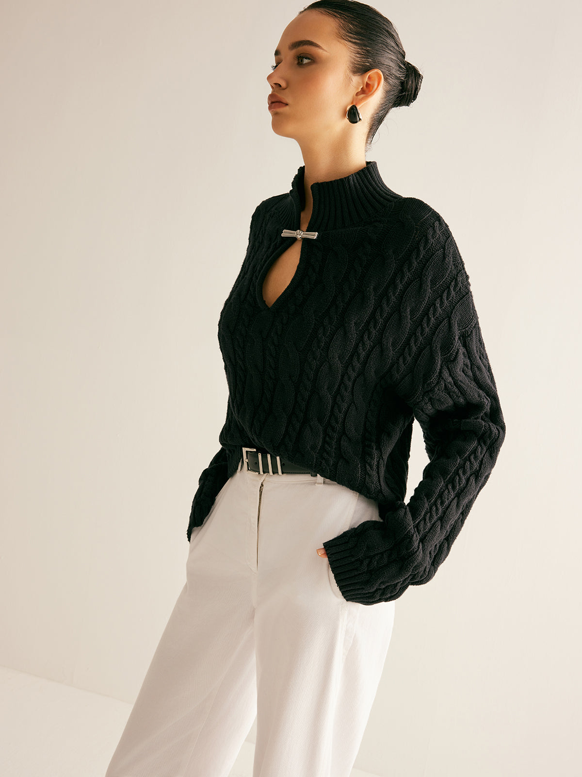 Eleganza katoenen gebreide top