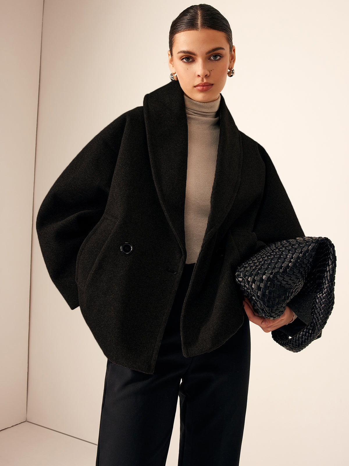Luxura tweed oversized jas