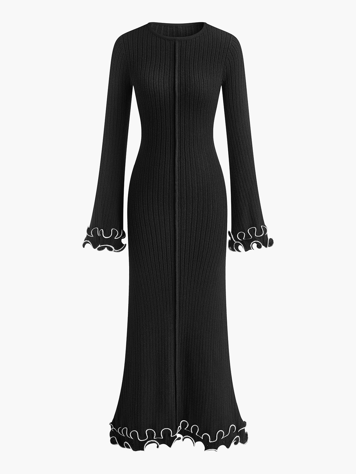 Eleganza gebreide jurk met trekkoord
