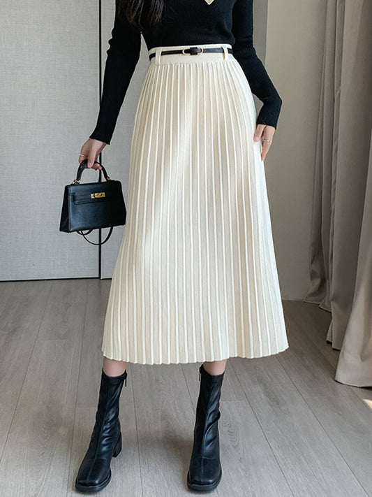 Luxe elegante gebreide plooirok