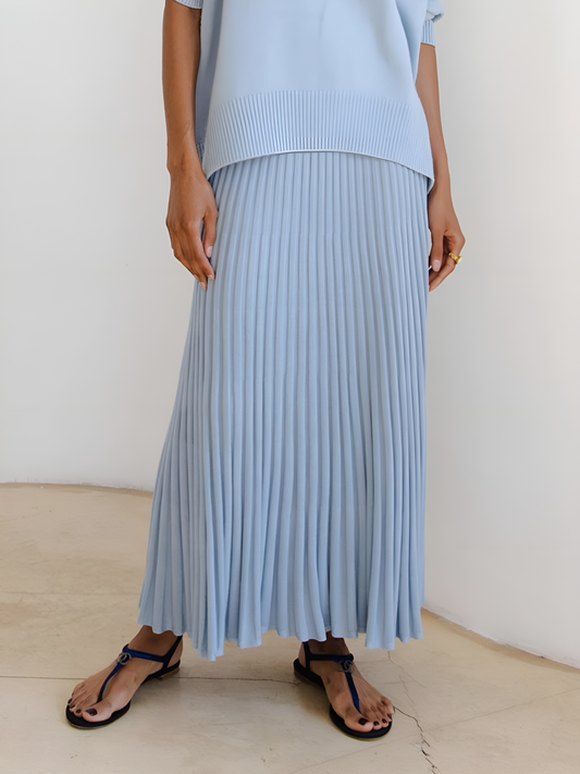 Eleganza luxury pleated knitting skirt 