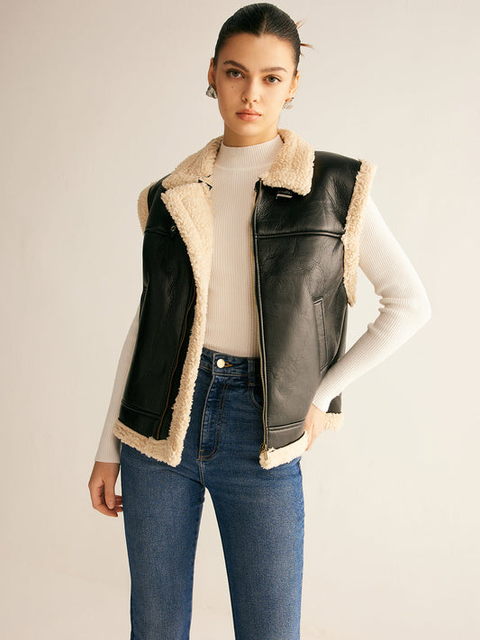 Luxurious teddy bodywarmer with teddy lining 