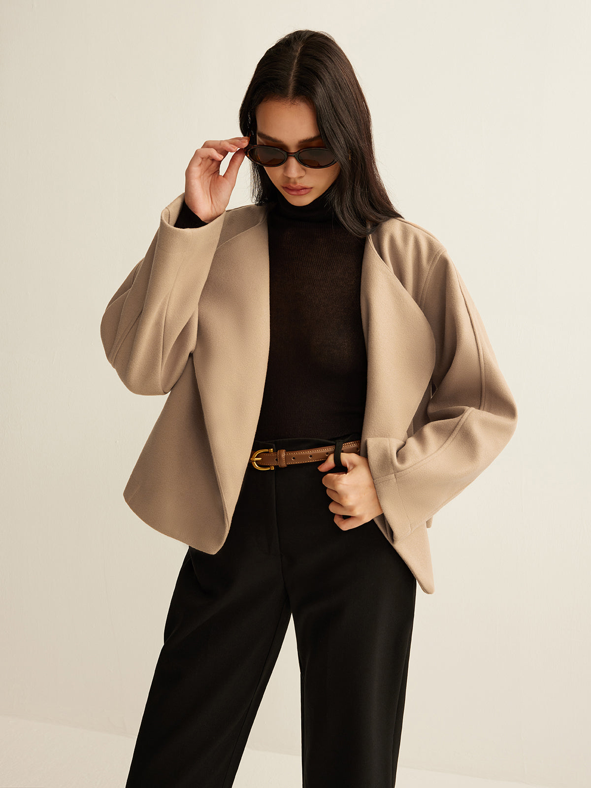 Minimalista blazer met elegante revers