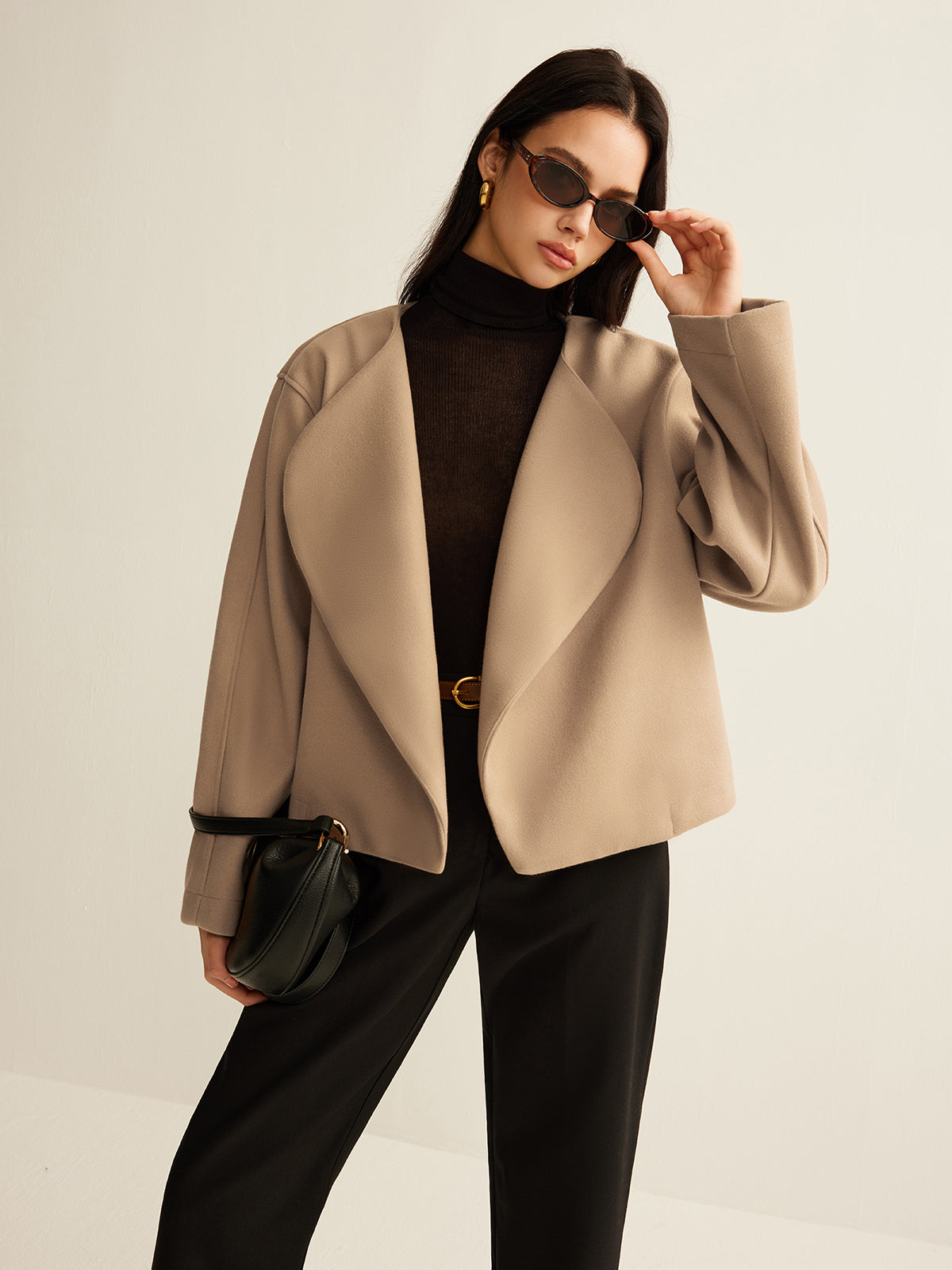 Minimalista blazer met elegante revers