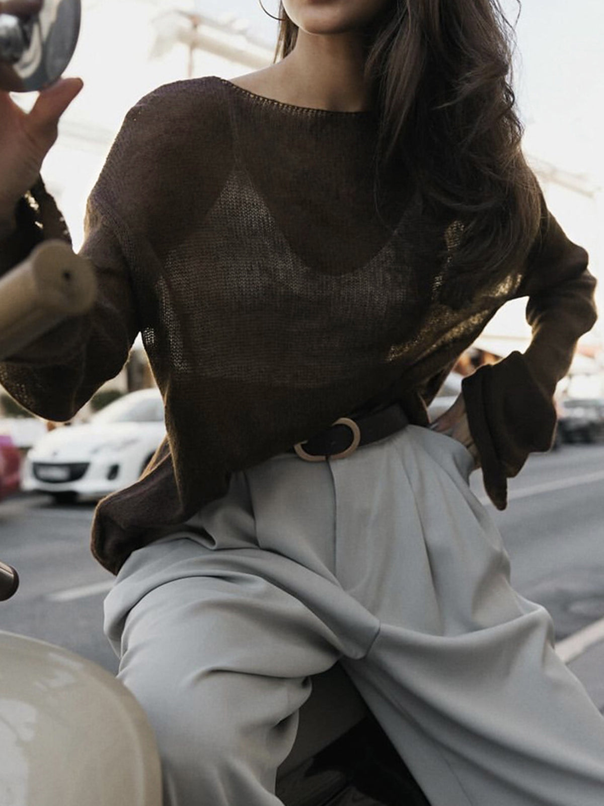 Chic elegance knitted top 