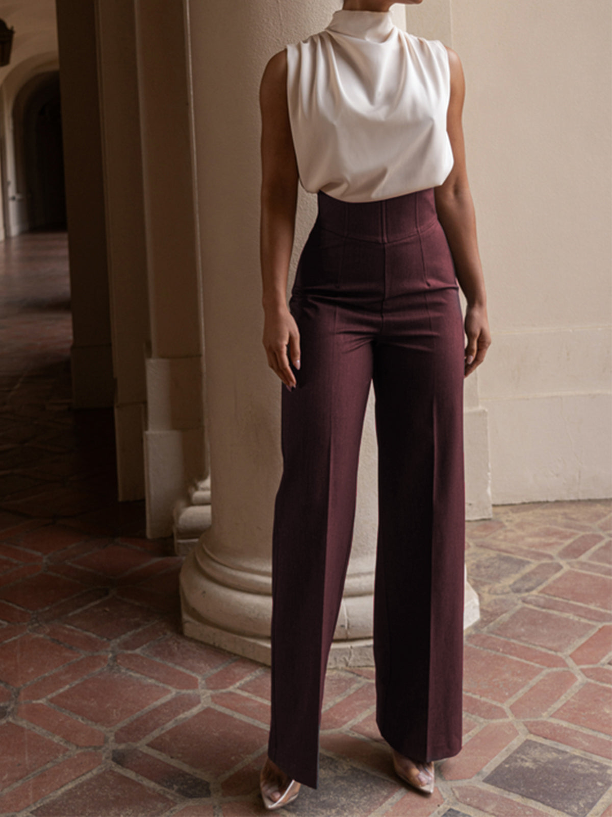 ProLine high waist broek met rechte pijpen
