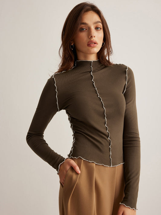 Trendy col luxe jersey top 