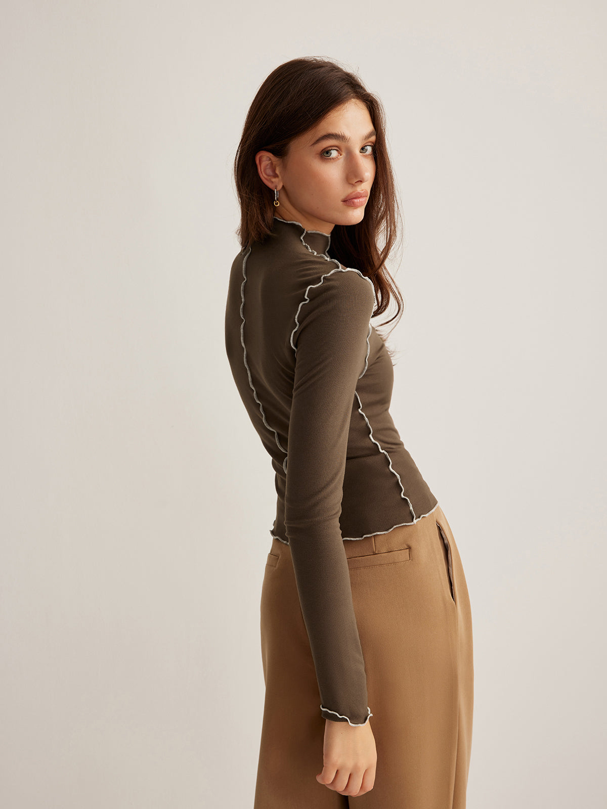 Trendy col luxe jersey top 