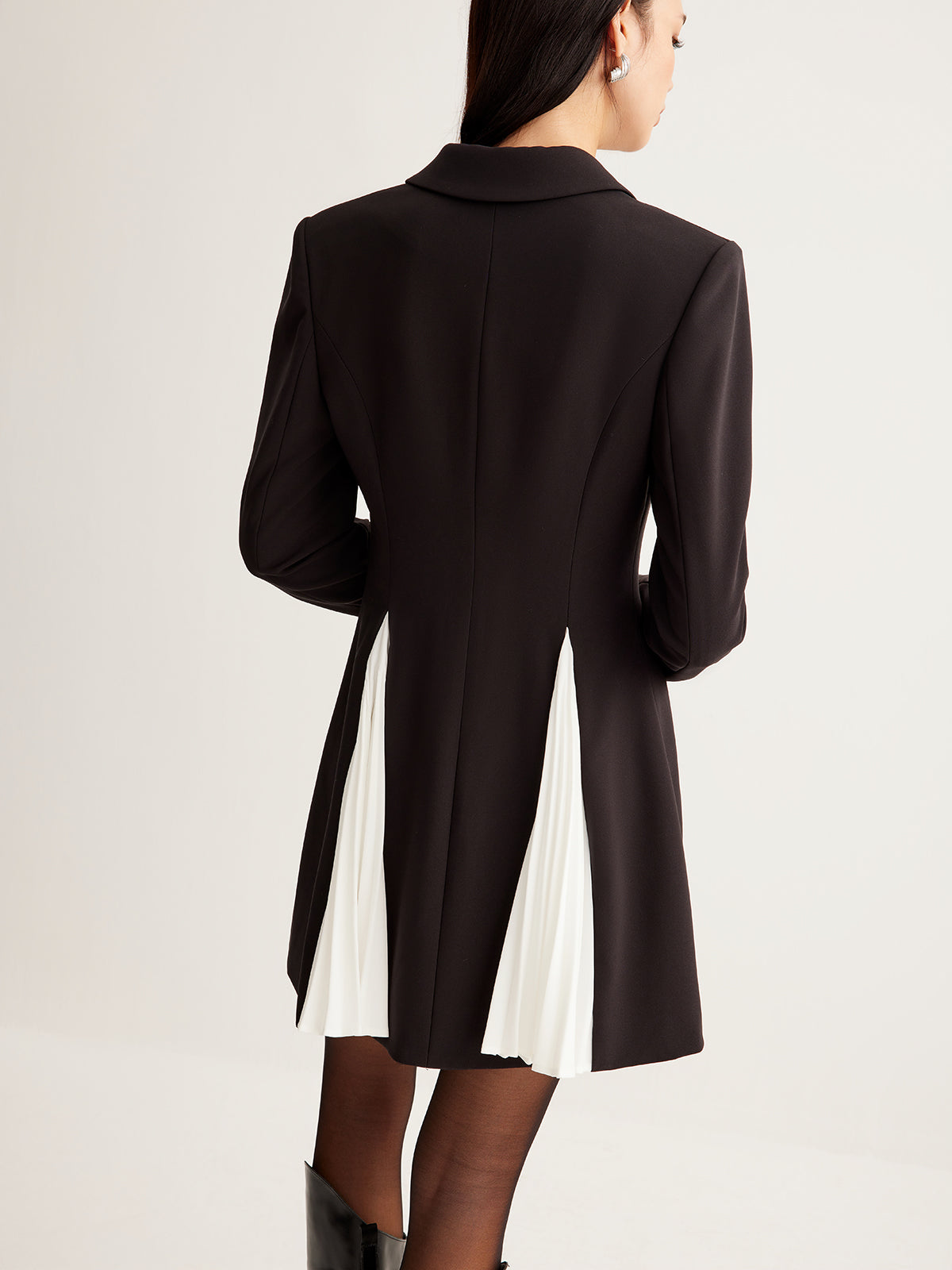 Glamour stylish pleated blazer dress 