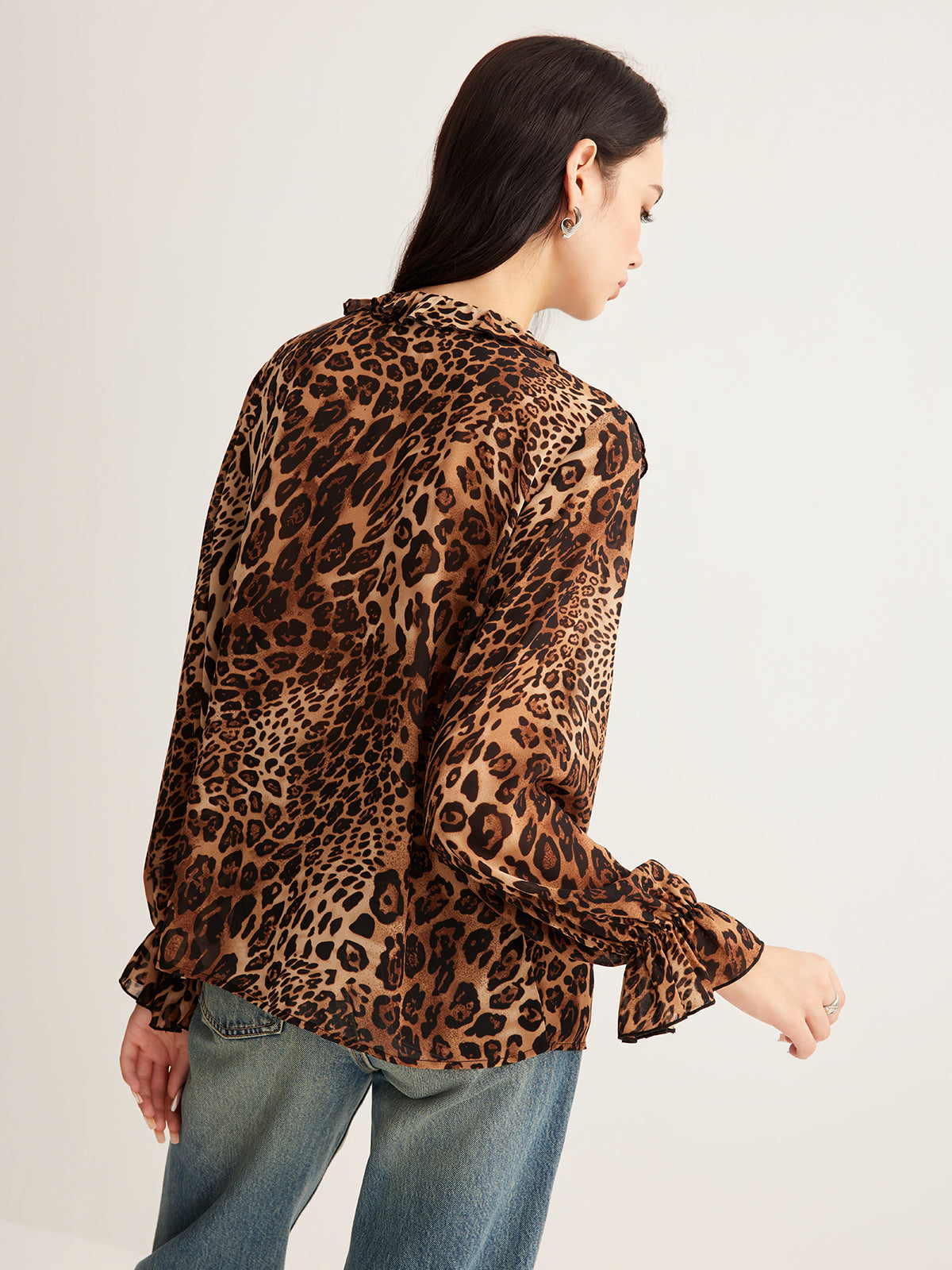 Chique safari luxe luipaard blouse