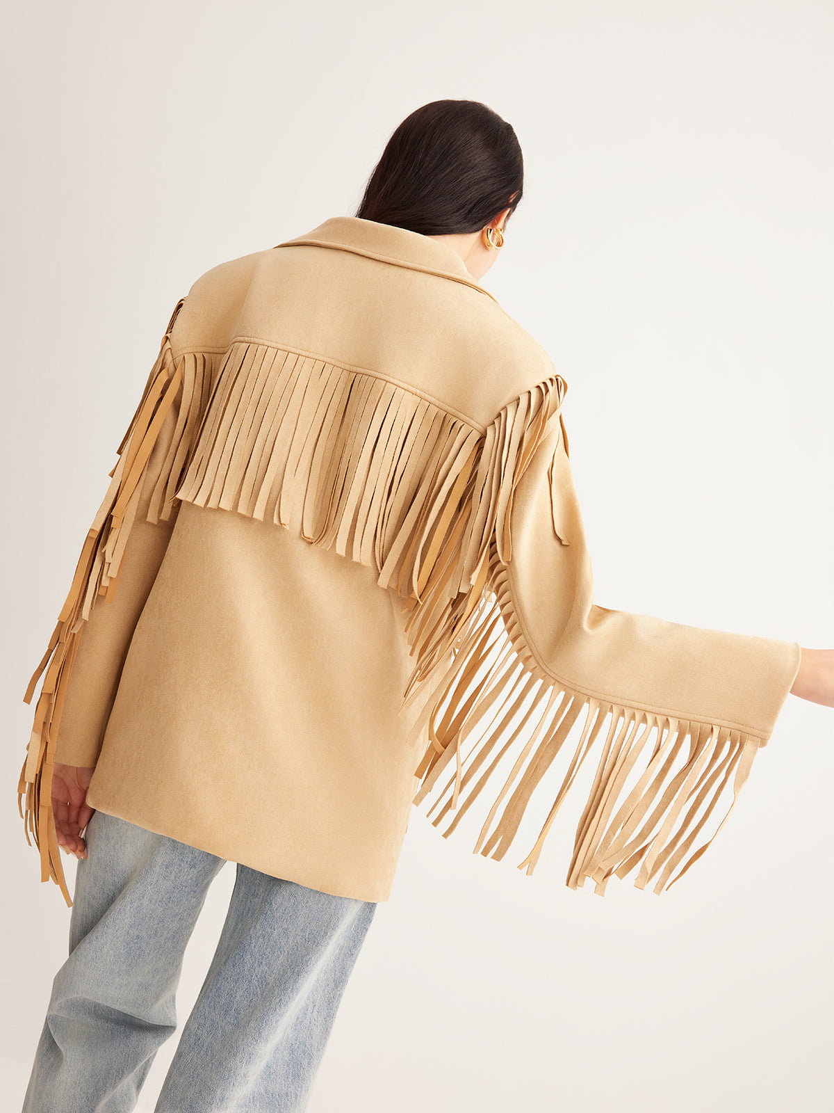 Bohemian luxury suede blazer 