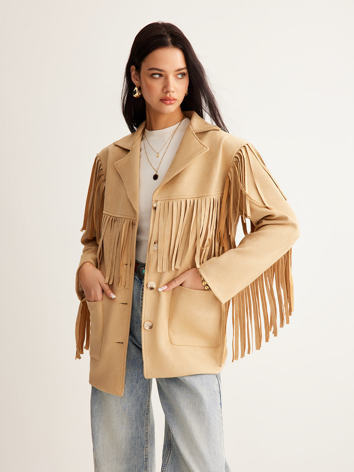 Bohemian luxury suede blazer 