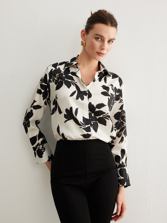 Lounge deluxe airy printed shirt 