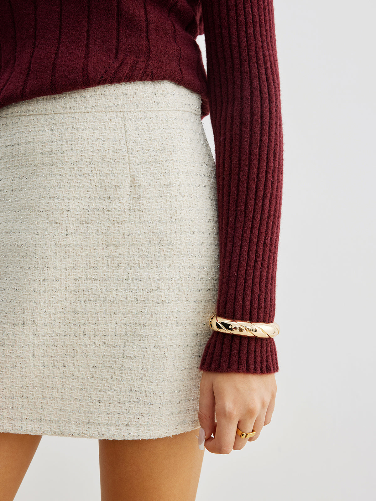 Chic couture luxury tweed mini skirt 