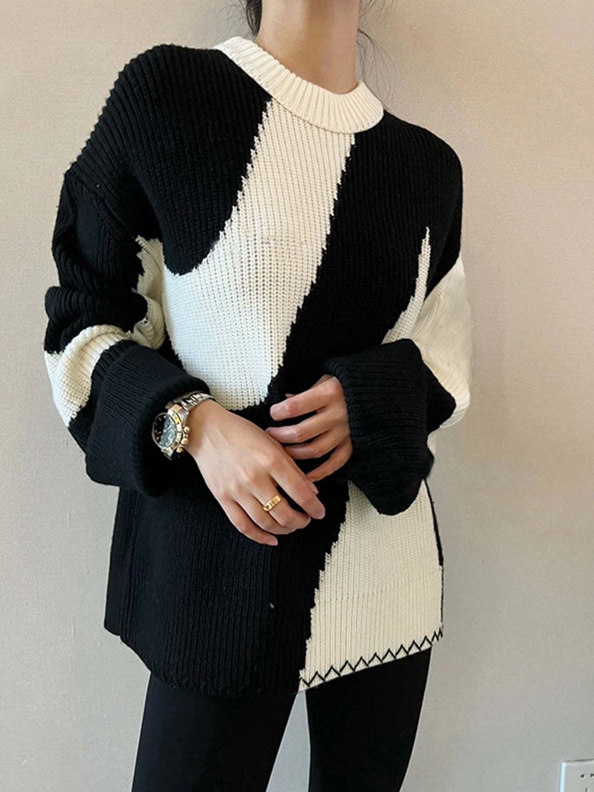 Zebrataur oversized trui met zebrapatroon
