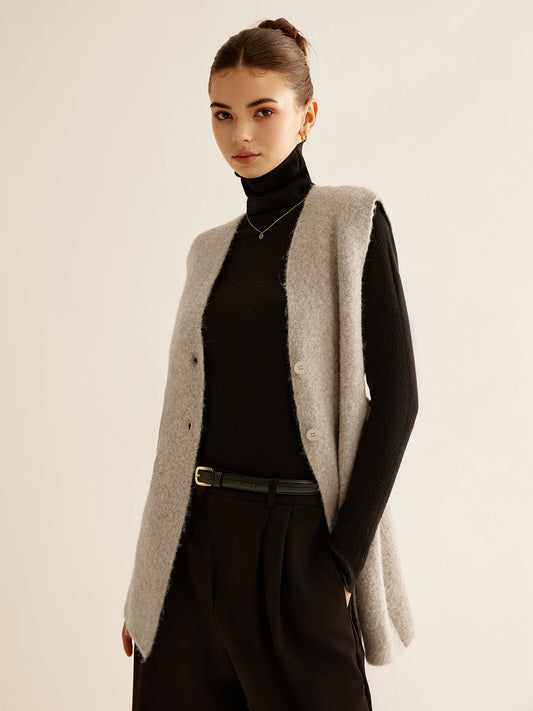 Luxe comfort wollen mix gilet