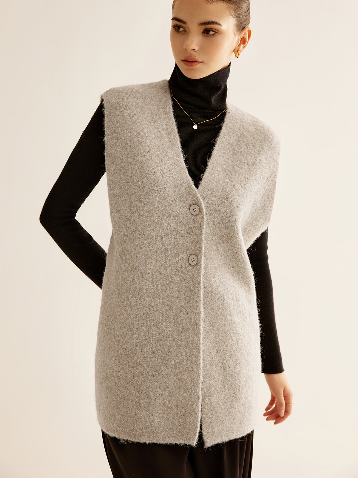 Luxurious comfort wool mix vest 