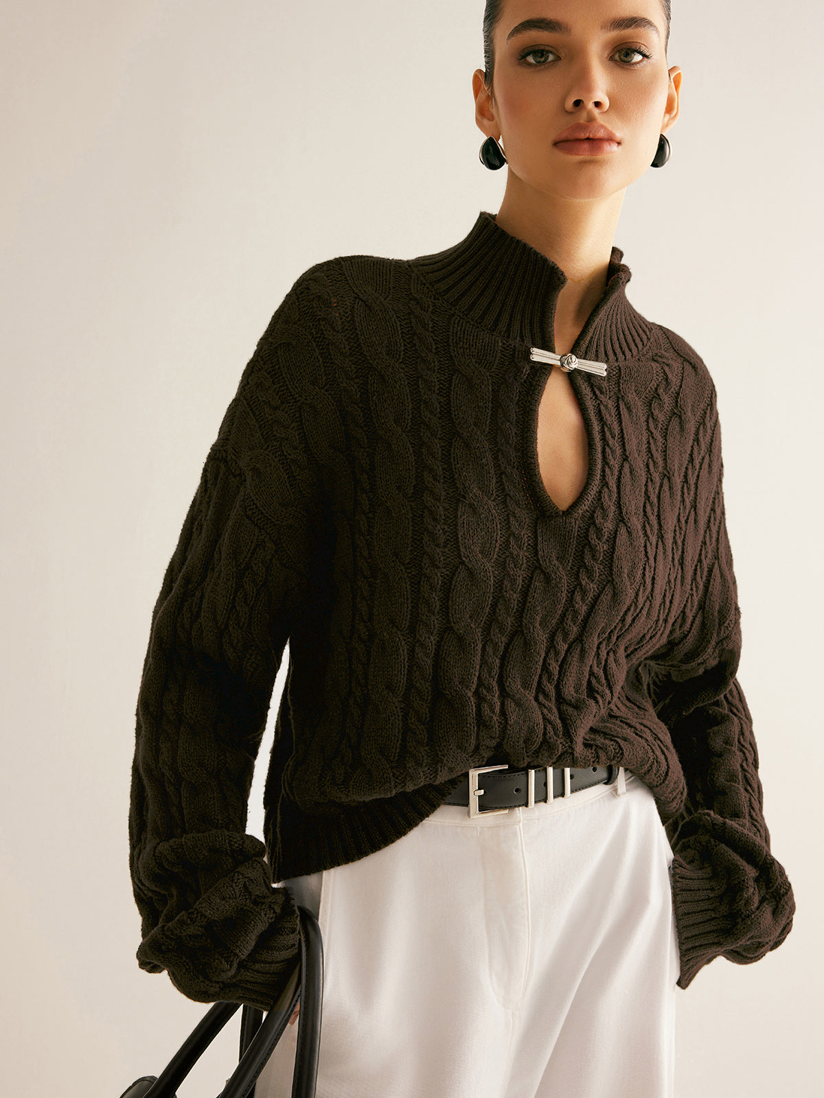 Eleganza katoenen gebreide top