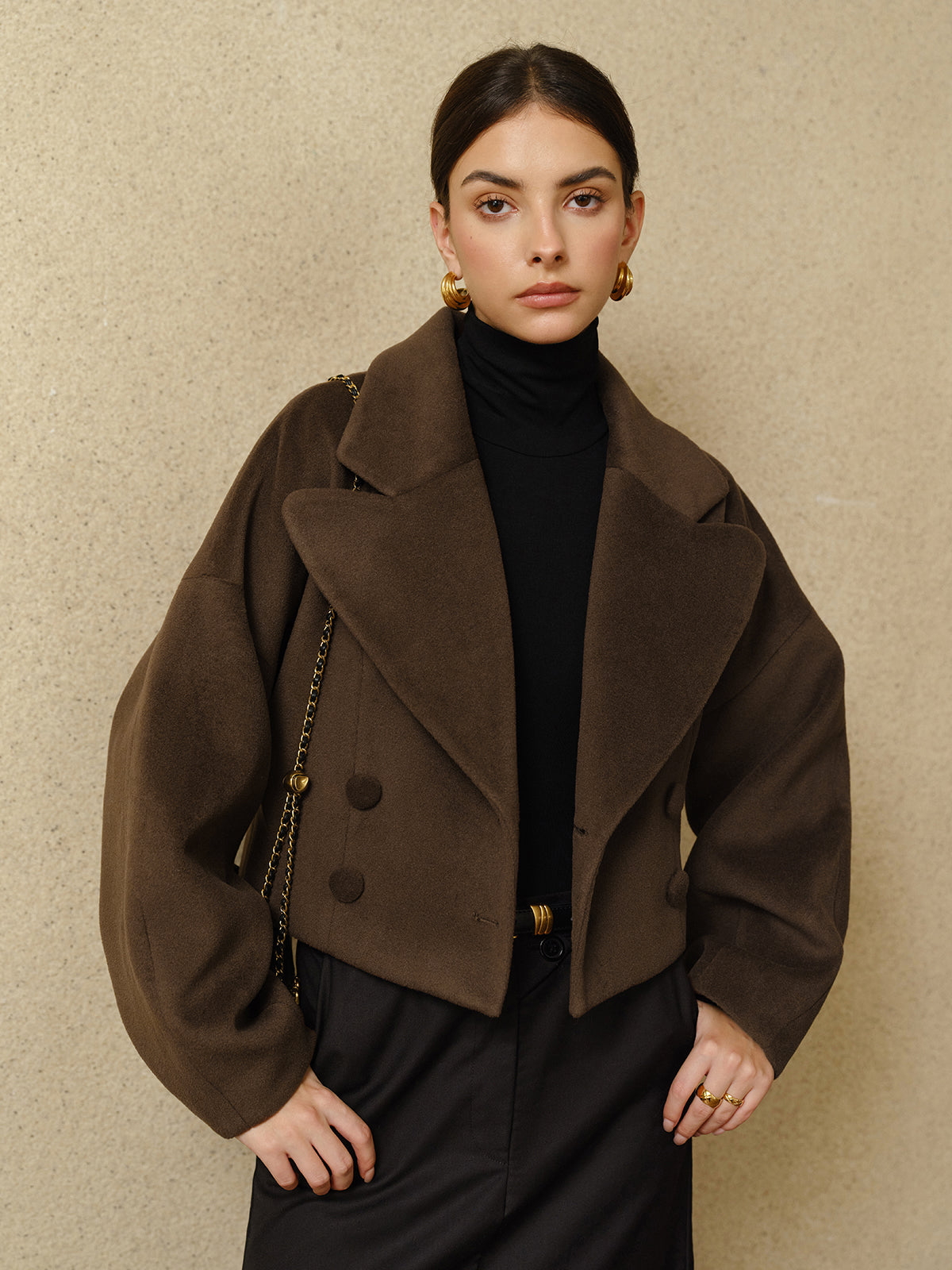 Chic tweed short coat 