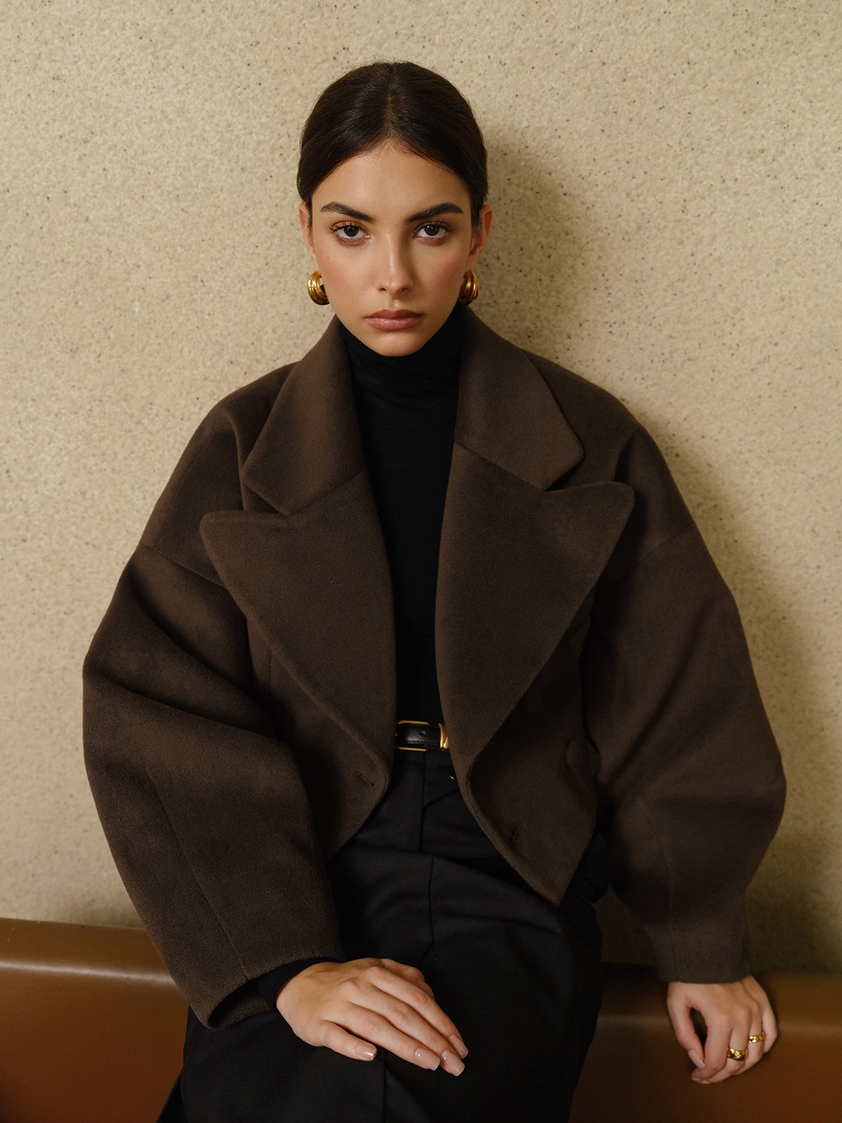 Chic tweed short coat 