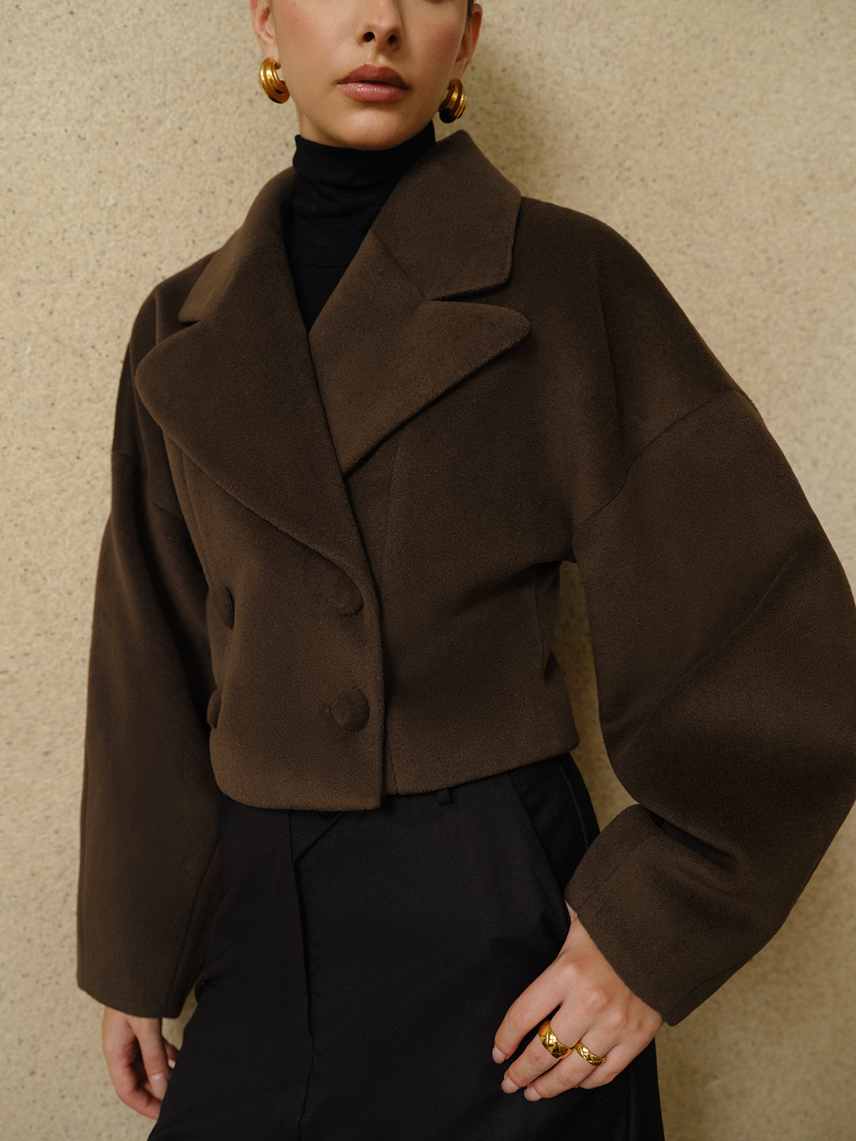 Chic tweed short coat 