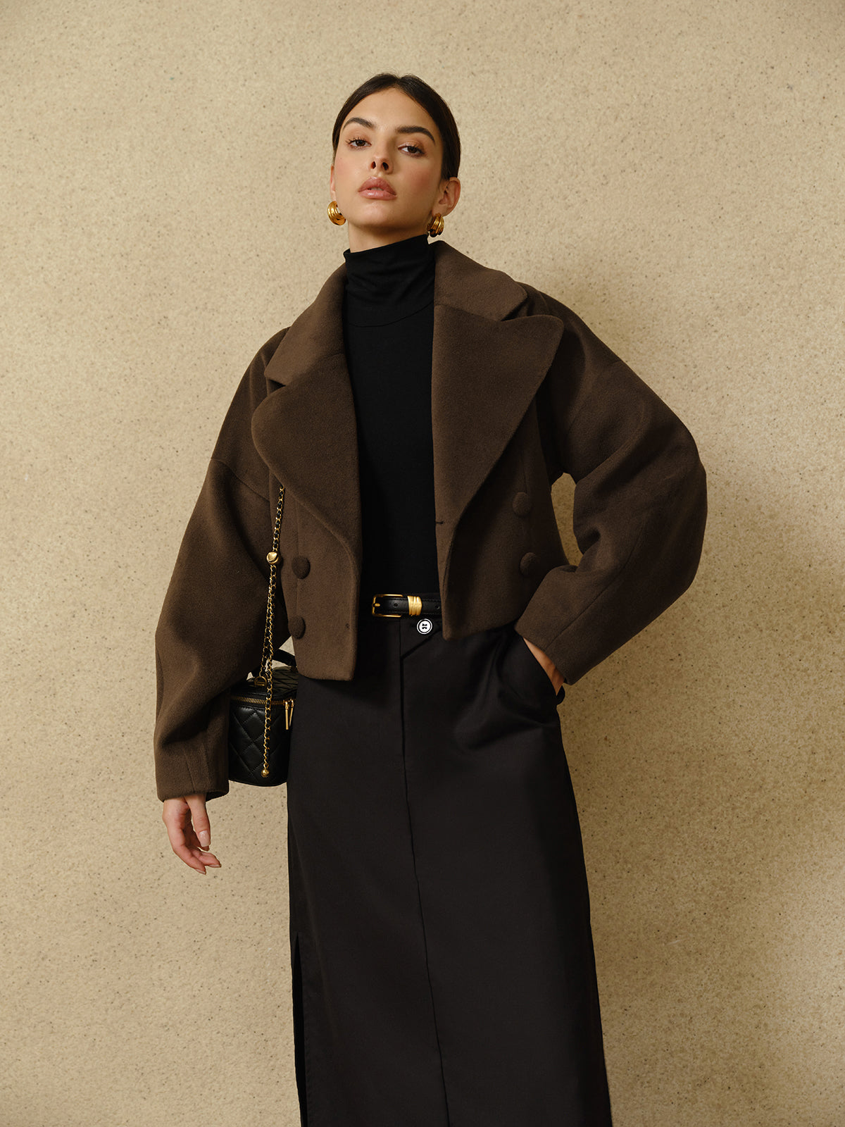 Chic tweed short coat 