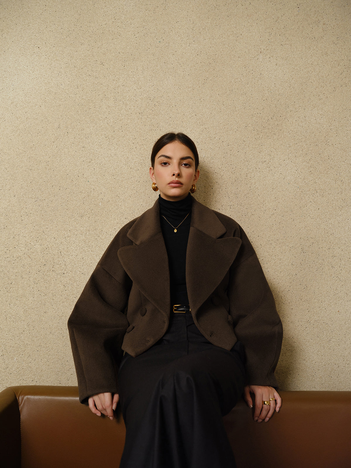 Chic tweed short coat 