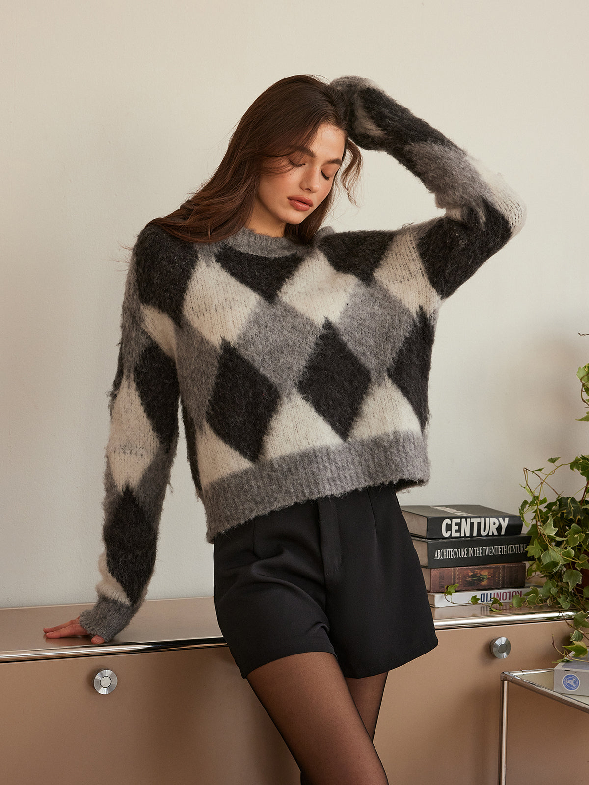 SnugStyle wool colorblock sweater 